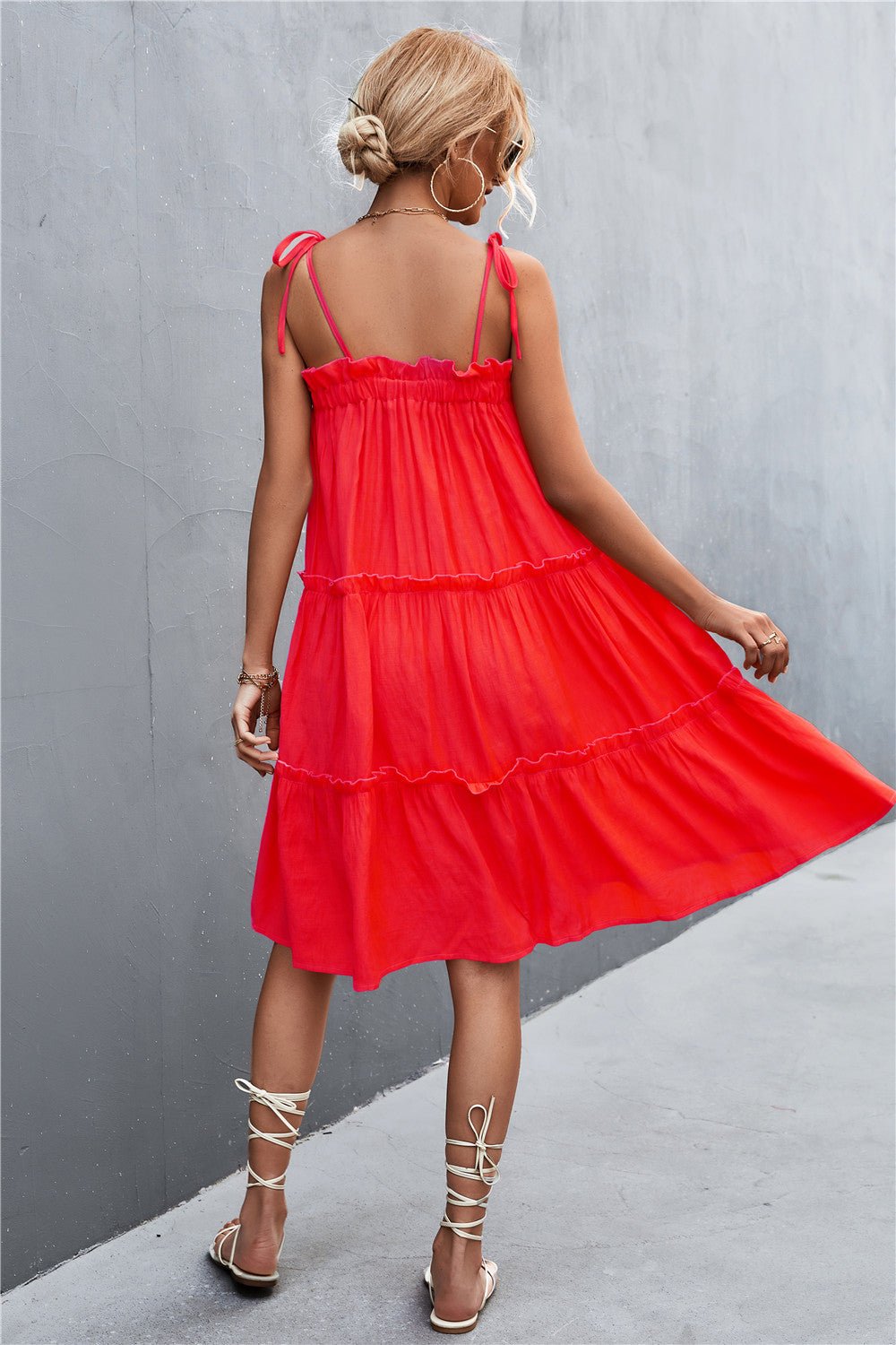 Tie-Shoulder Summer Dress - Global Village Kailua Boutique