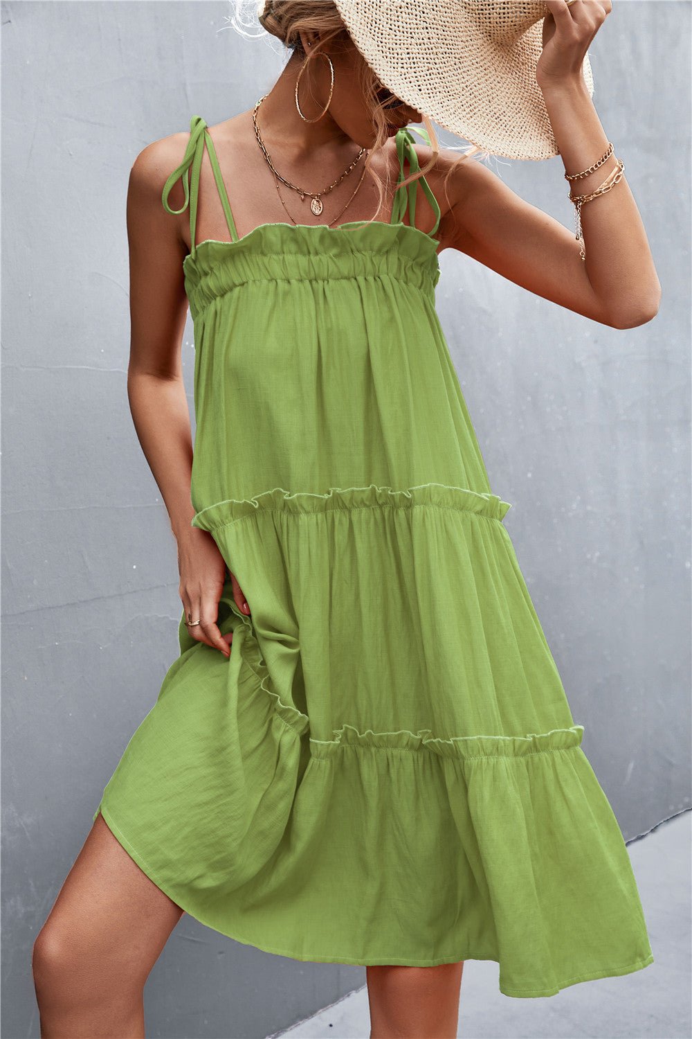 Tie-Shoulder Summer Dress - Global Village Kailua Boutique