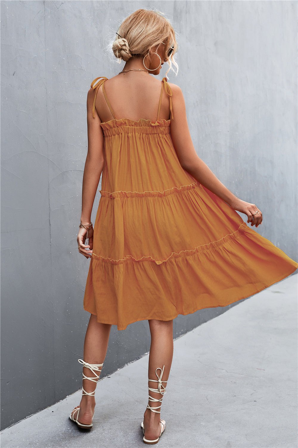 Tie-Shoulder Summer Dress - Global Village Kailua Boutique