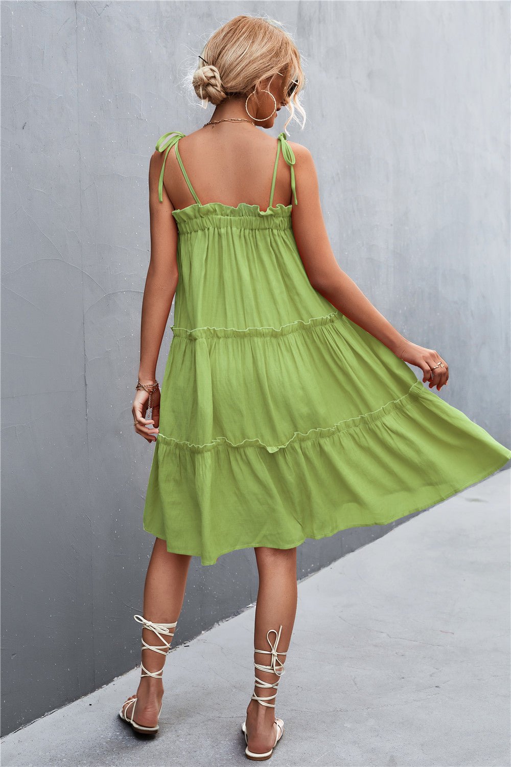 Tie-Shoulder Summer Dress - Global Village Kailua Boutique