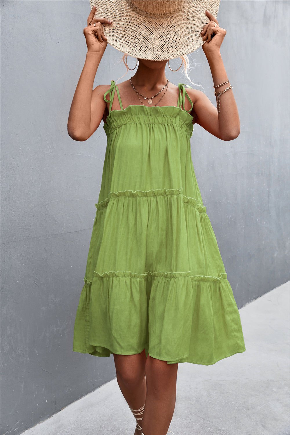 Tie-Shoulder Summer Dress - Global Village Kailua Boutique