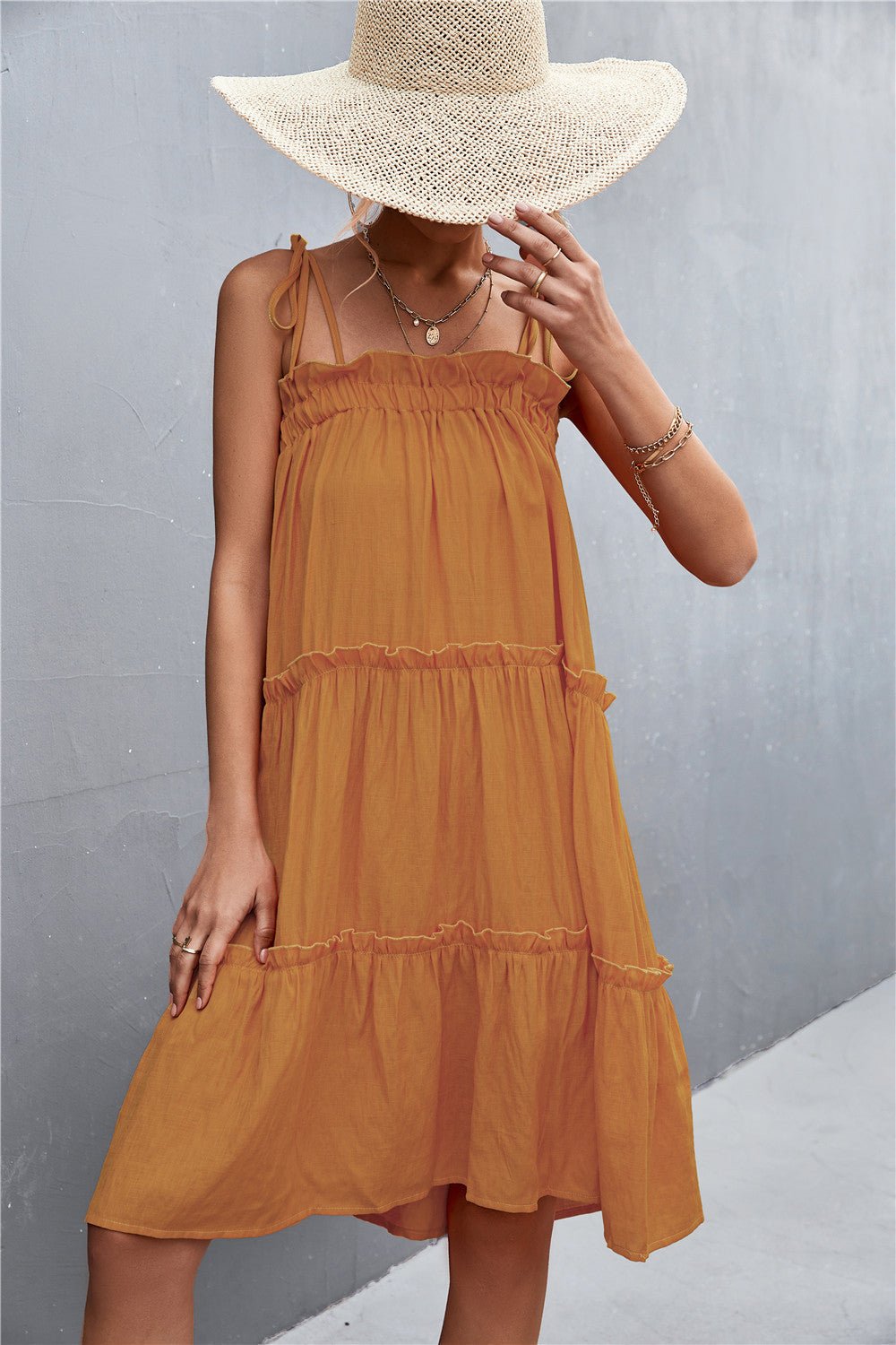 Tie-Shoulder Summer Dress - Global Village Kailua Boutique