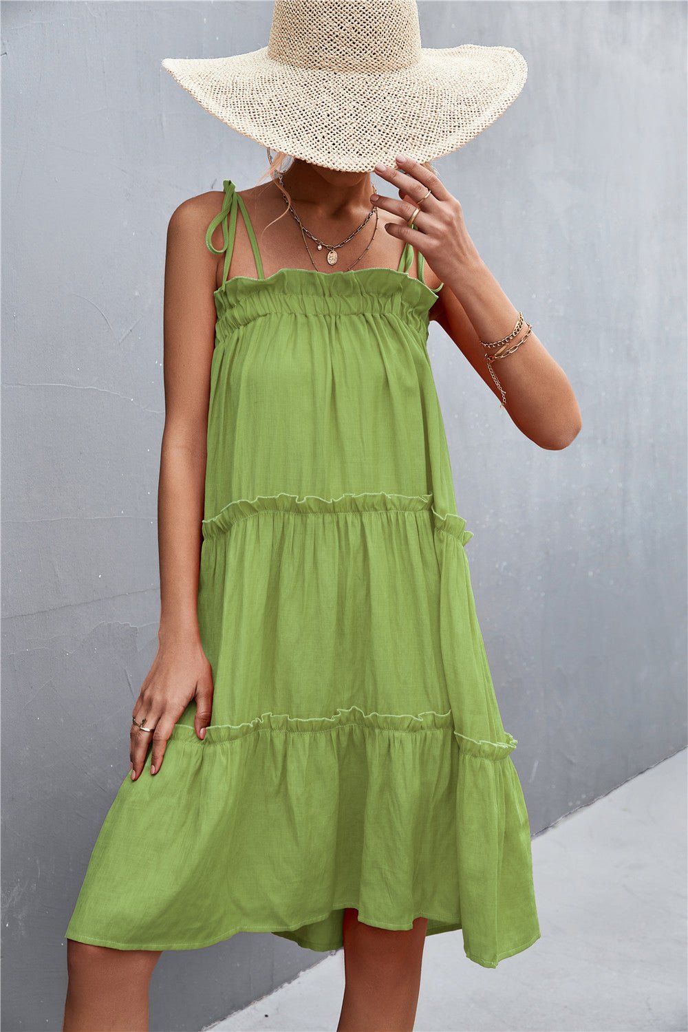 Tie-Shoulder Summer Dress - Global Village Kailua Boutique
