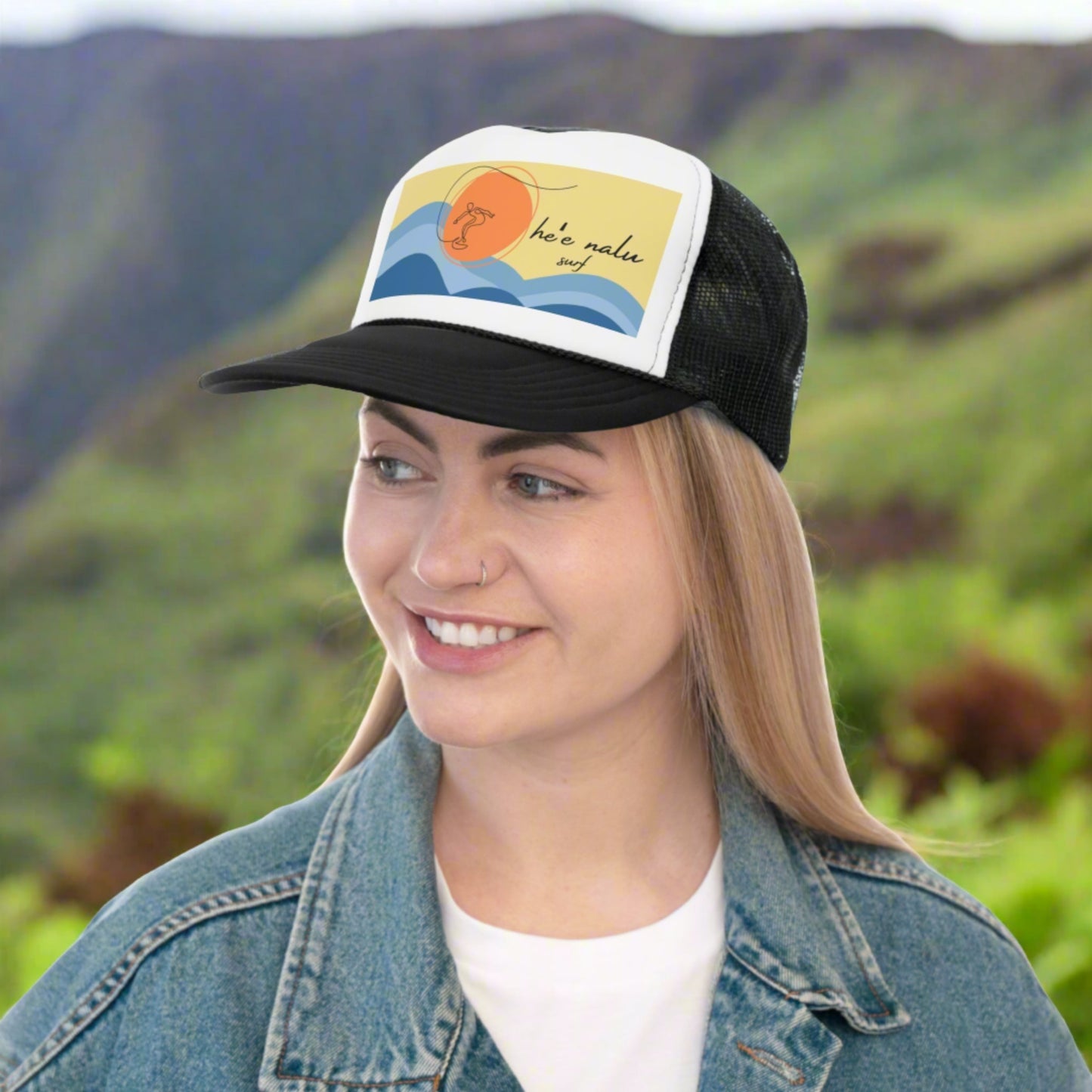 Trucker Cap Heʻe Nalu - Surf - Global Village Kailua Boutique
