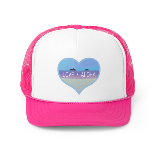 Trucker Cap Love + Aloha - Global Village Kailua Boutique