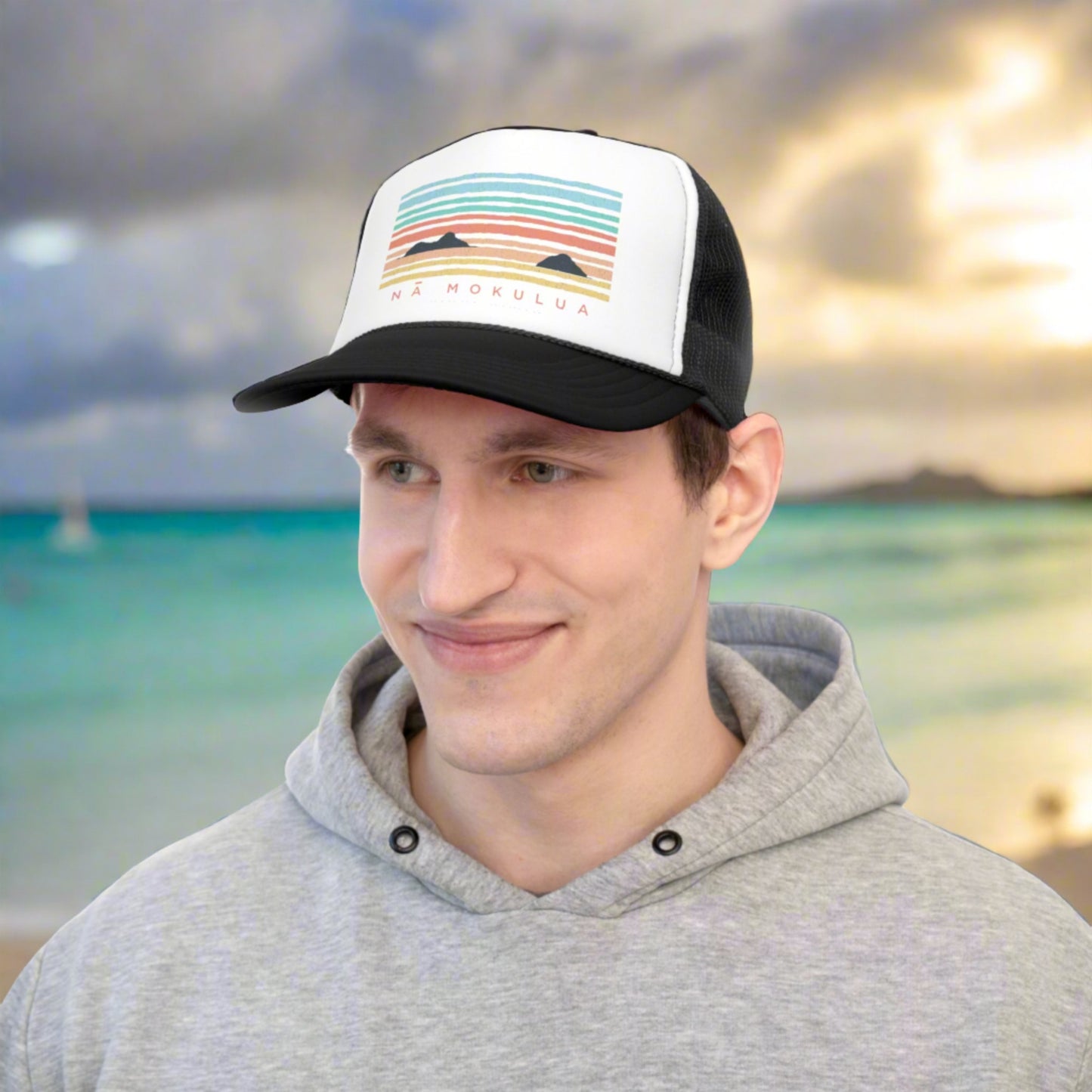 Trucker Cap Water View Nā Mokulua - Global Village Kailua Boutique