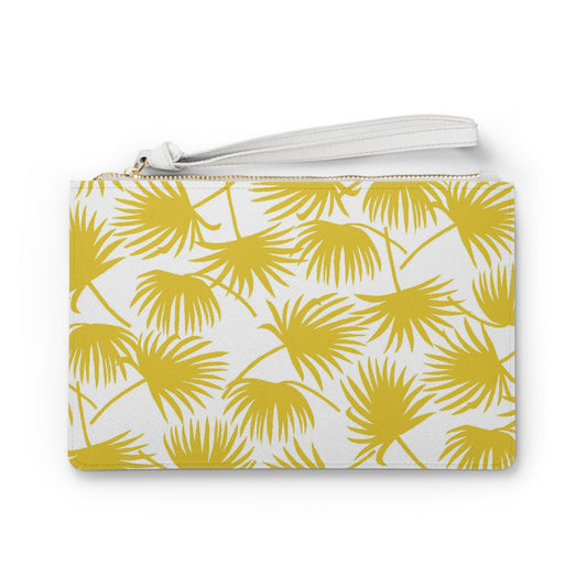 Vegan Clutch Bag Fan Palm Golden - Global Village Kailua Boutique