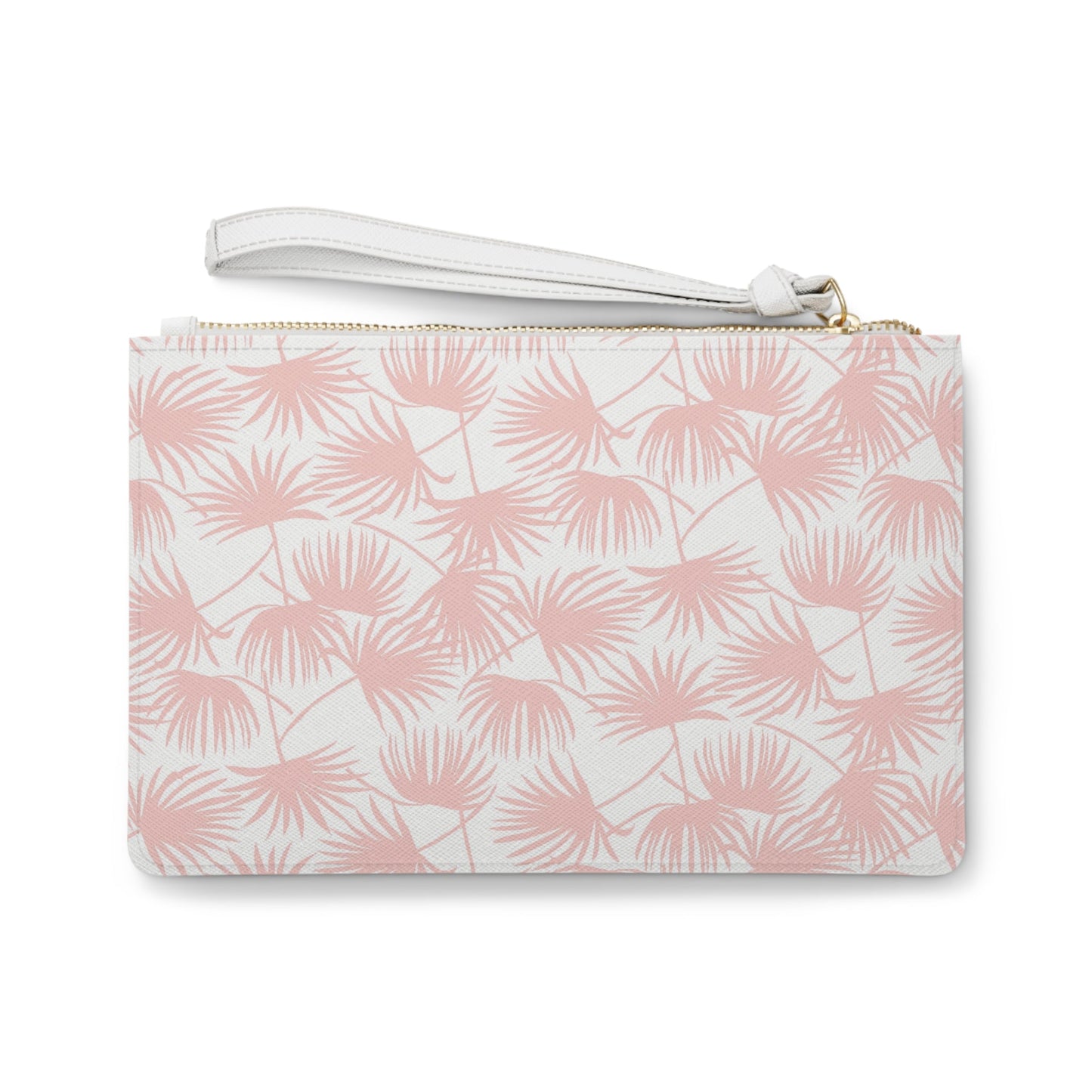 Vegan Clutch Bag Fan Palm Light Pink - Global Village Kailua Boutique
