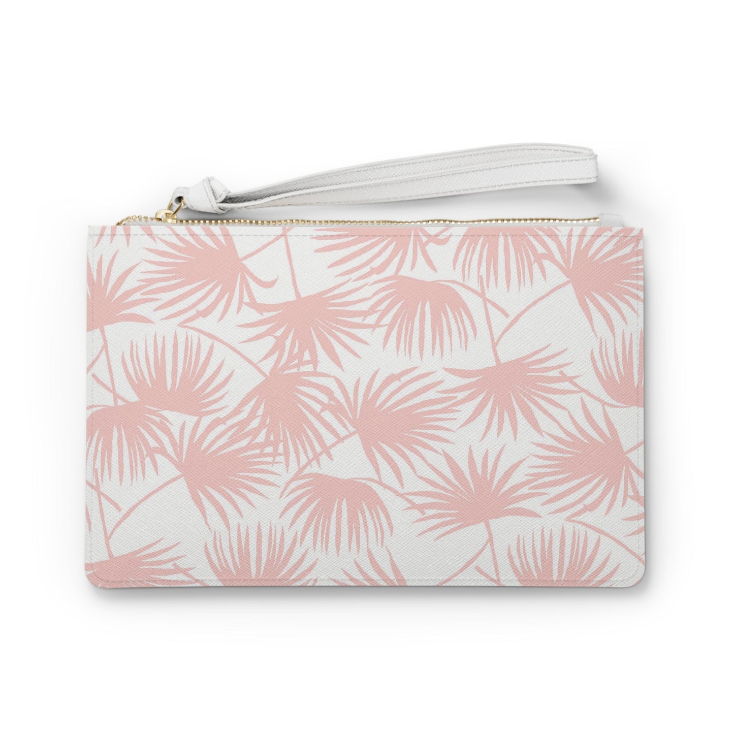 Vegan Clutch Bag Fan Palm Light Pink - Global Village Kailua Boutique