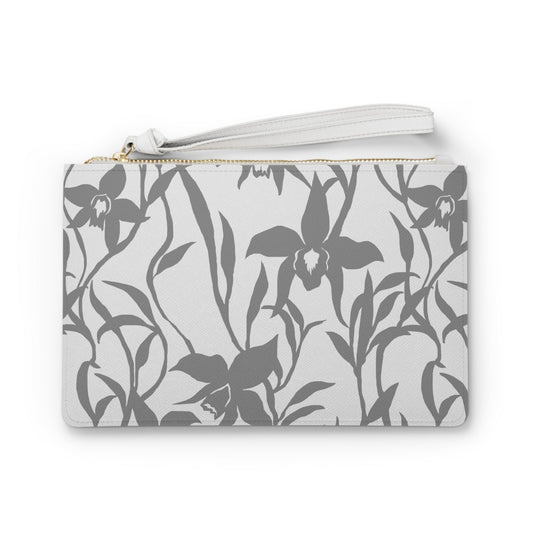 Vegan Clutch Bag Orchid Ink Charcoal - Global Village Kailua Boutique