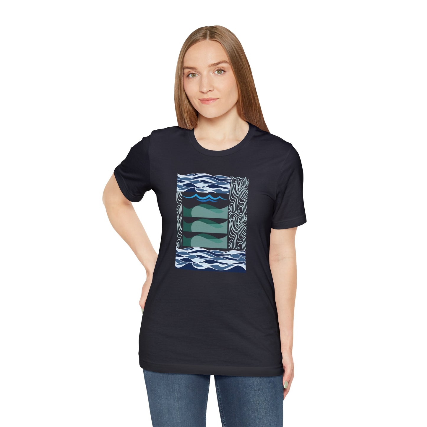 Waves in Motion Unisex Jersey Tee - Global Village Kailua Boutique