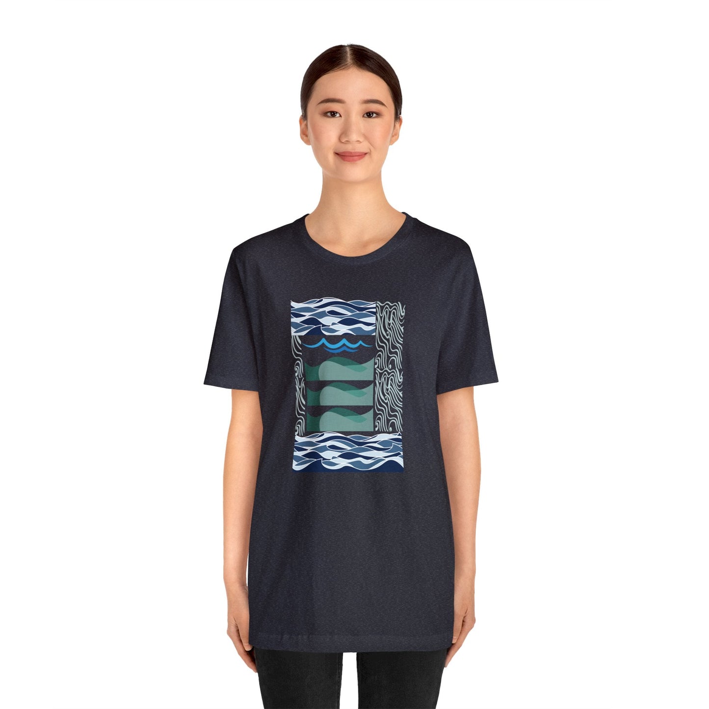 Waves in Motion Unisex Jersey Tee - Global Village Kailua Boutique