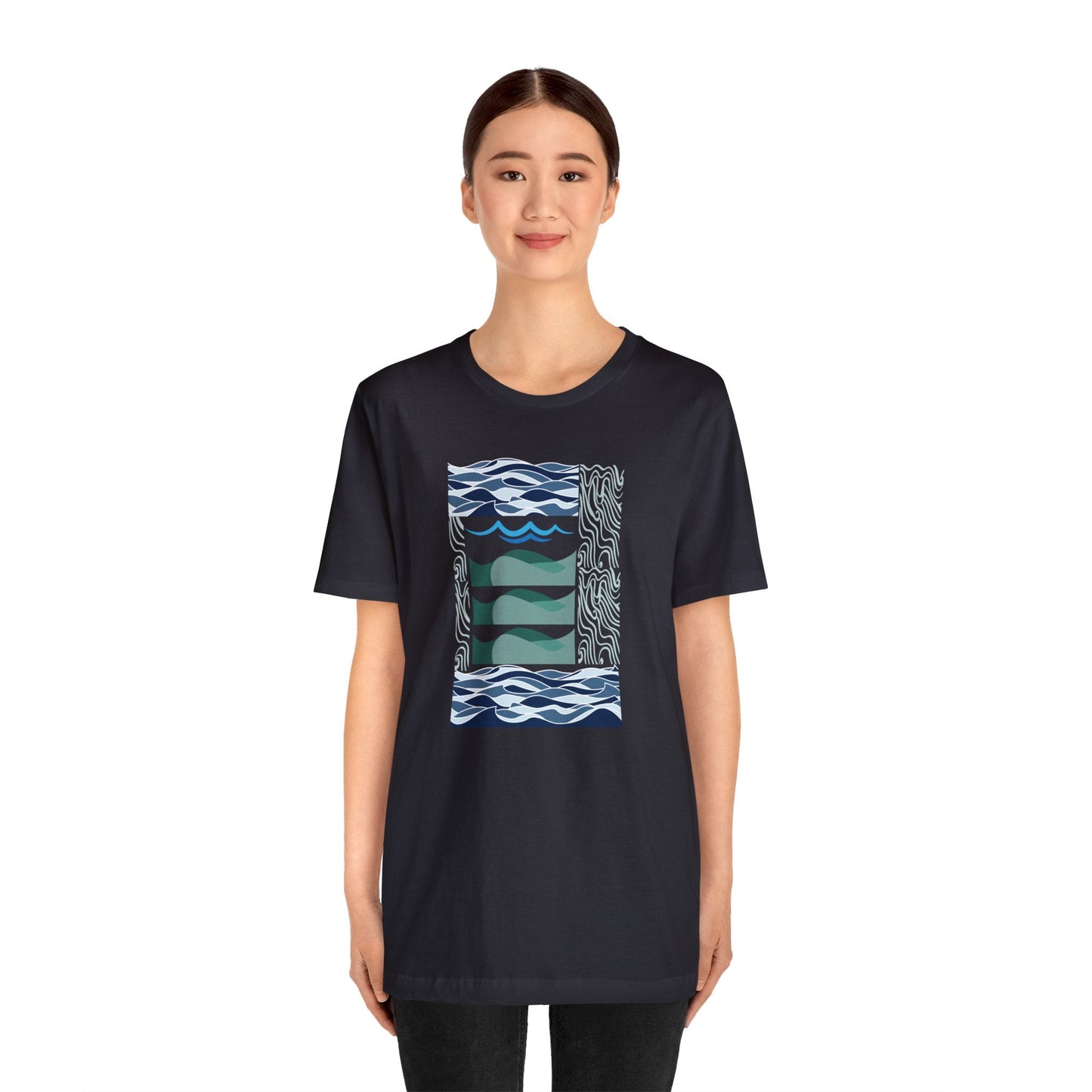 Waves in Motion Unisex Jersey Tee - Global Village Kailua Boutique