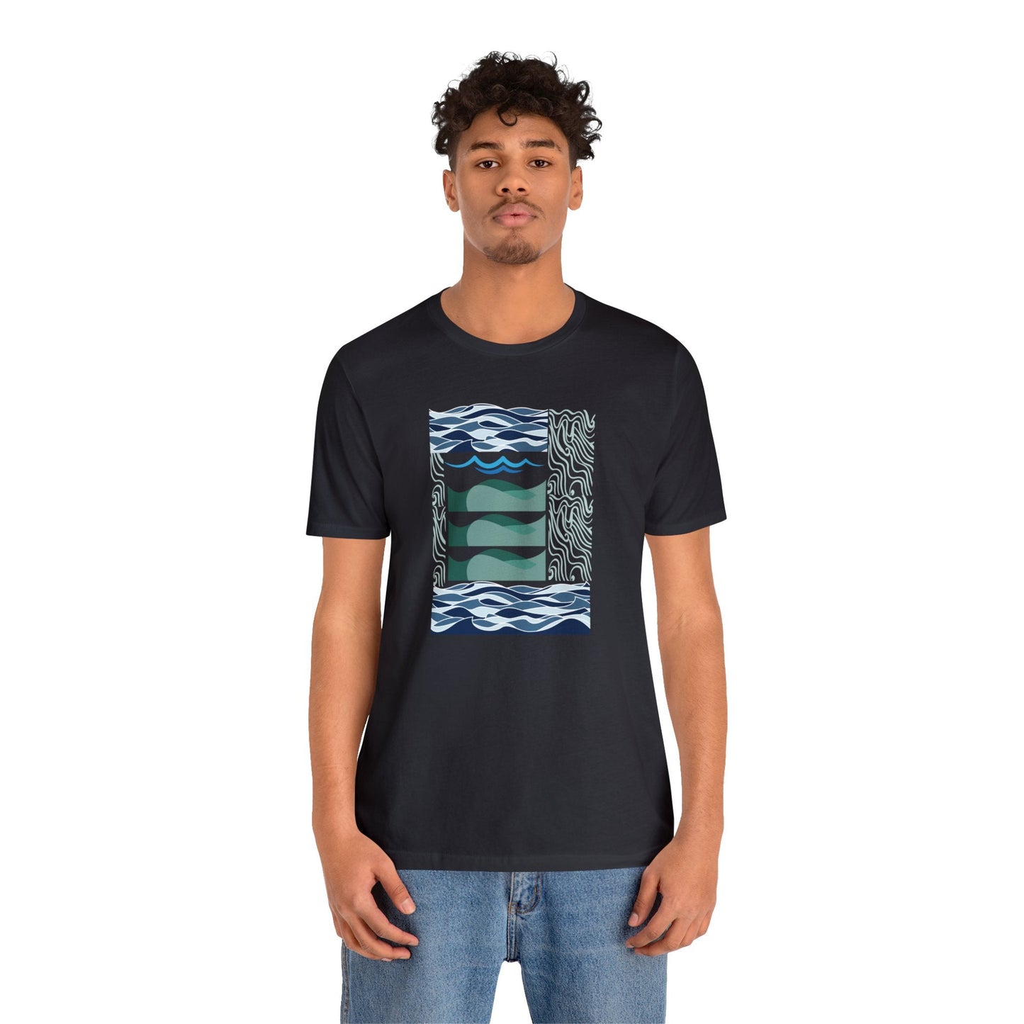 Waves in Motion Unisex Jersey Tee - Global Village Kailua Boutique