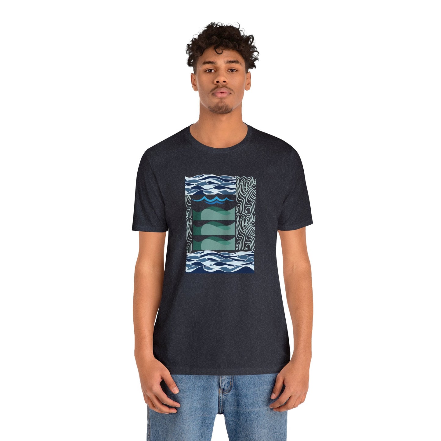 Waves in Motion Unisex Jersey Tee - Global Village Kailua Boutique