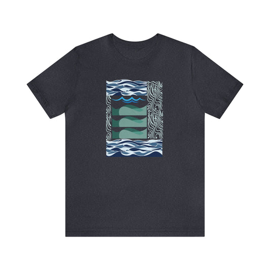 Waves in Motion Unisex Jersey Tee - Global Village Kailua Boutique