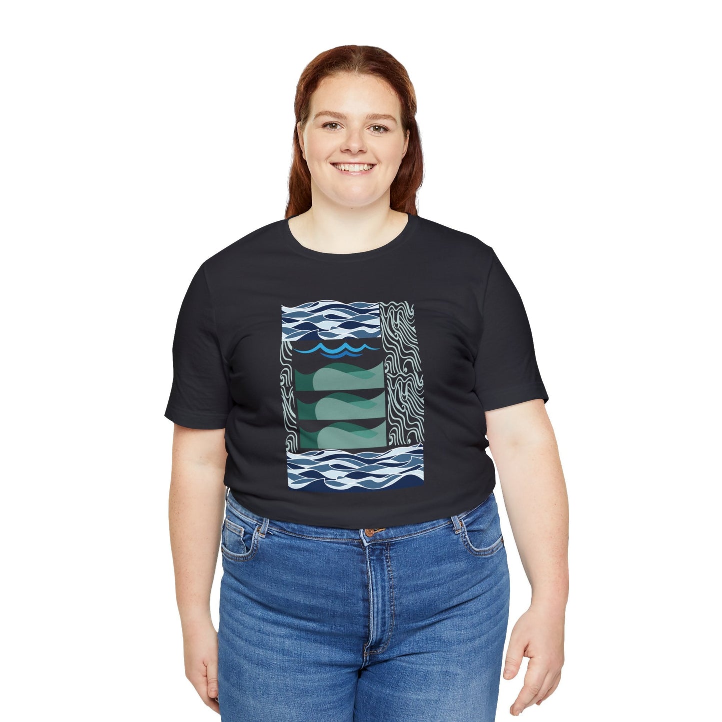Waves in Motion Unisex Jersey Tee - Global Village Kailua Boutique