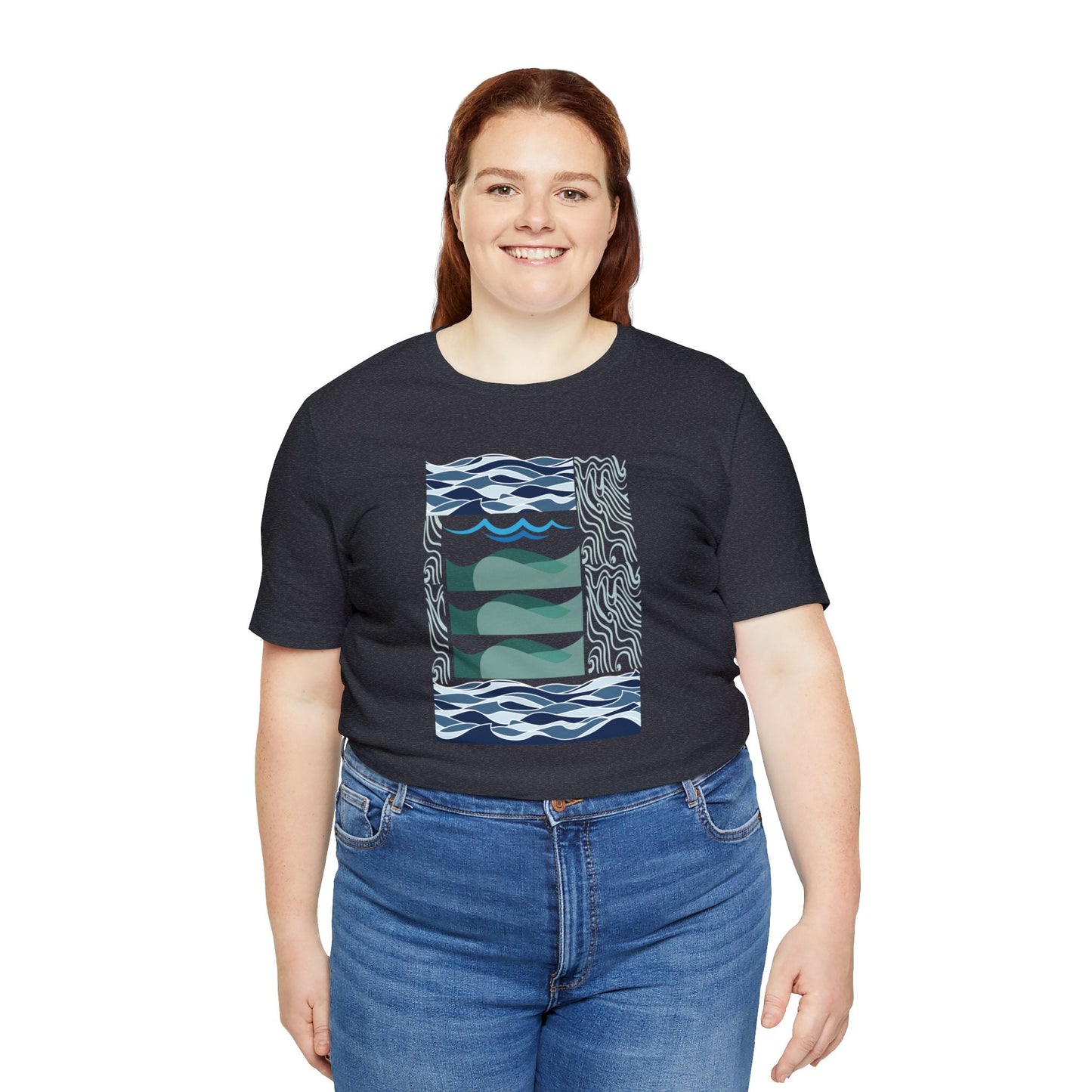Waves in Motion Unisex Jersey Tee - Global Village Kailua Boutique