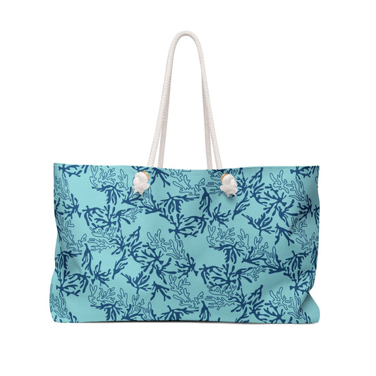 Weekender Bag Coral Ocean Teal - Global Village Kailua Boutique