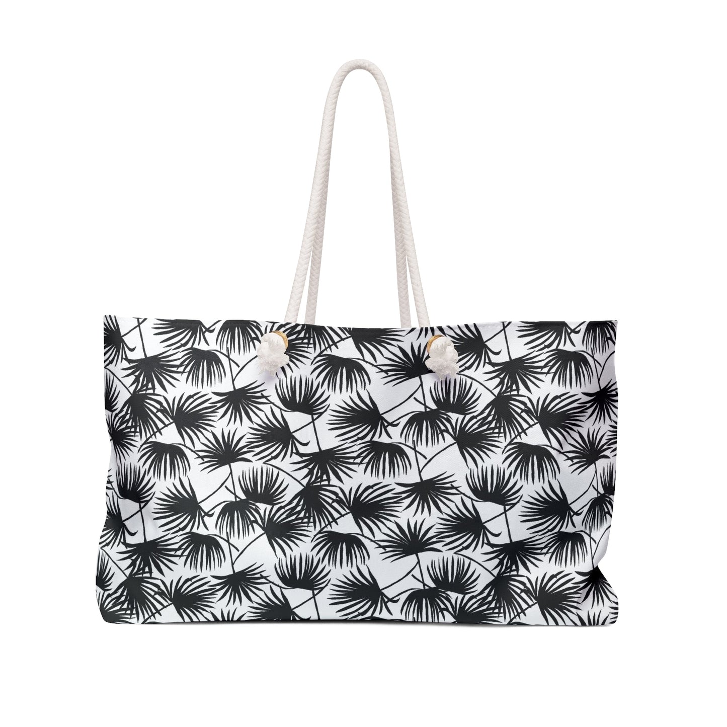 Weekender Bag Fan Palm Black - Global Village Kailua Boutique