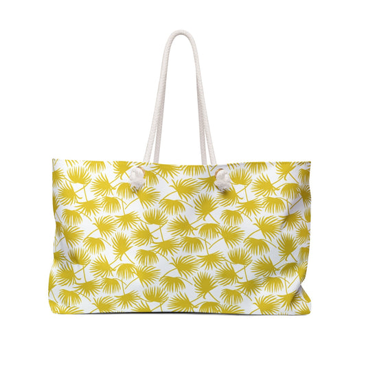 Weekender Bag Fan Palm Yellow - Global Village Kailua Boutique