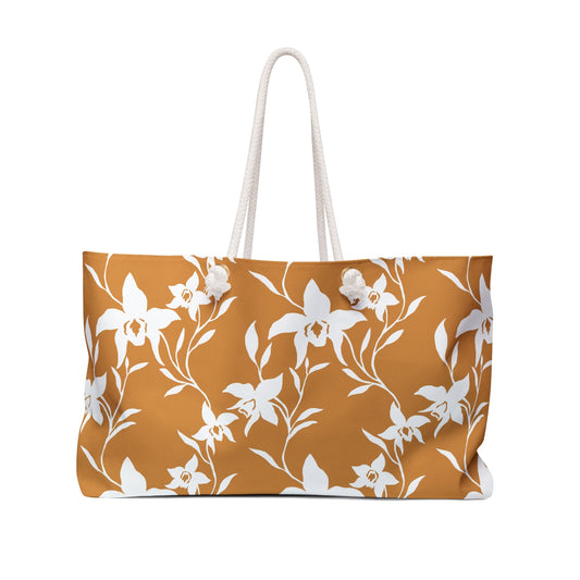 Weekender Bag Orchid Caramel - Global Village Kailua Boutique