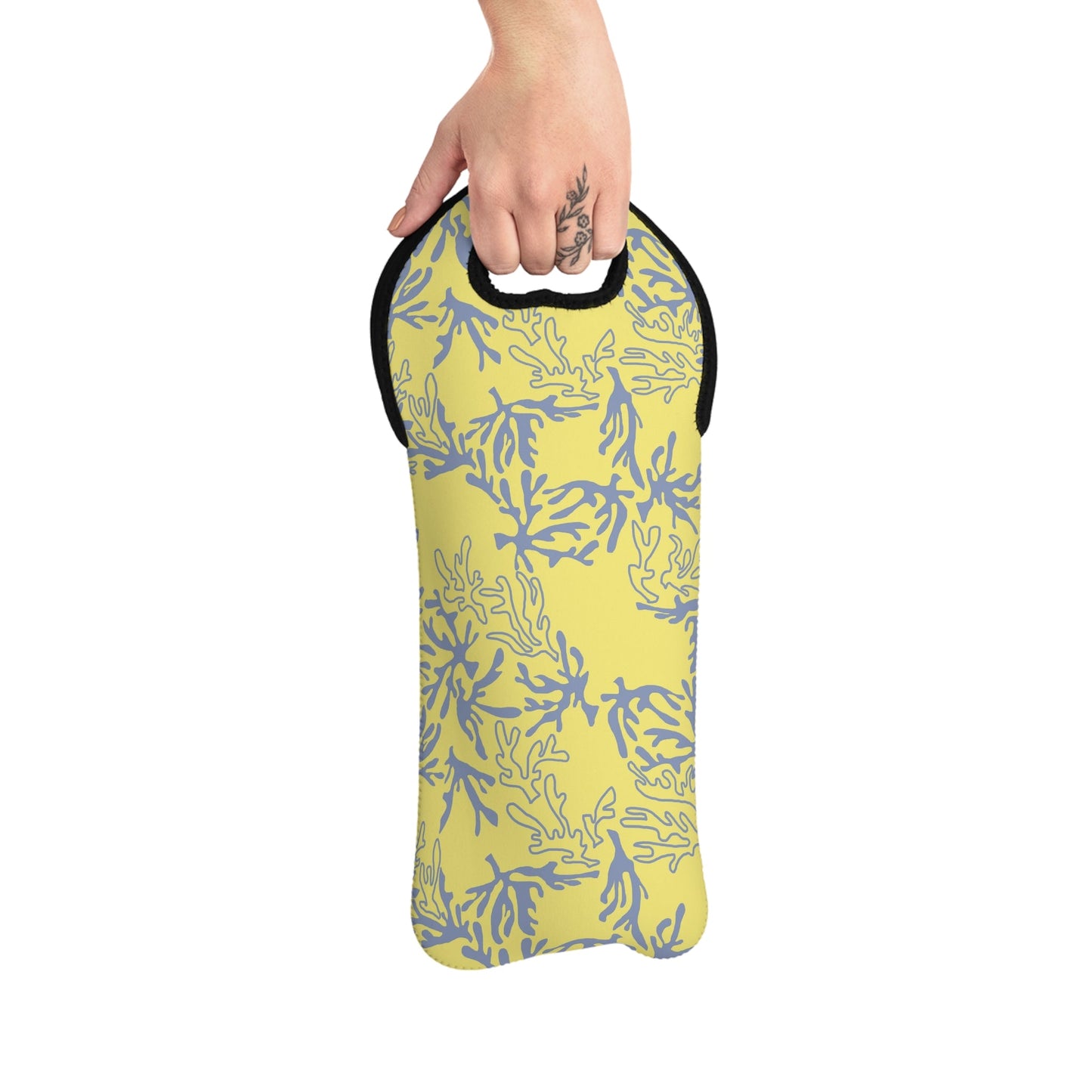 Wine Tote Coral Soft Yellow - Global Village Kailua Boutique