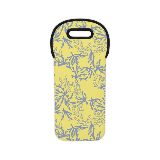 Wine Tote Coral Soft Yellow - Global Village Kailua Boutique