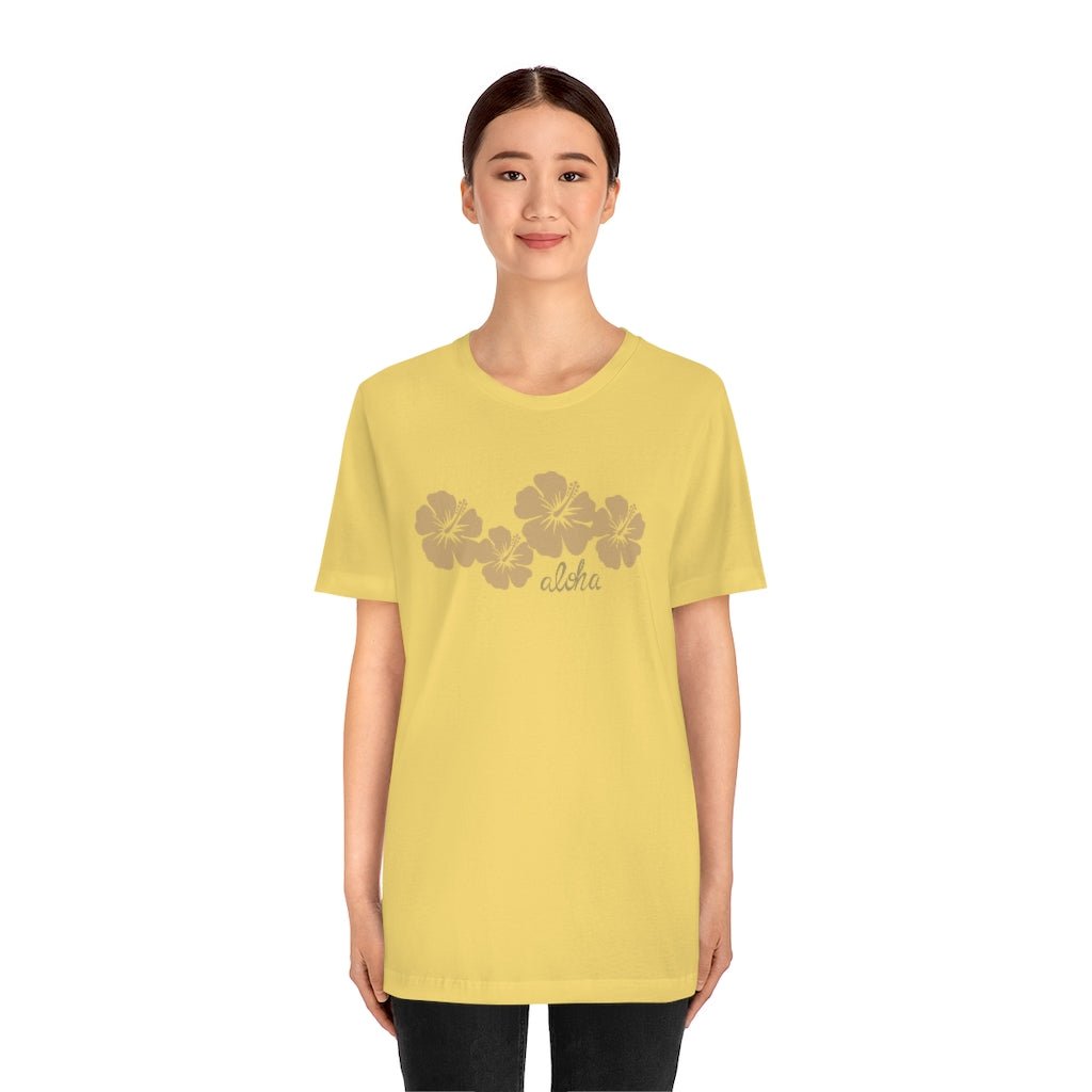 Yellow Hibiscus Aloha Unisex Jersey Tee Global Village Kailua Boutique