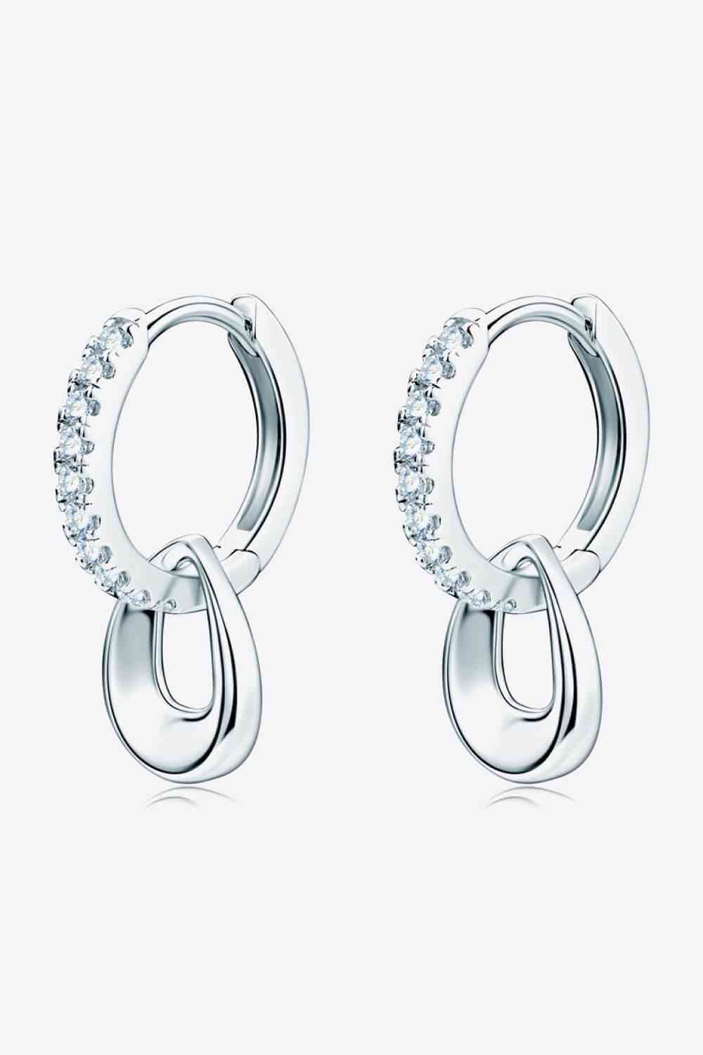 .01 Carat Moissanite Double Hoop Earrings - Global Village Kailua Boutique