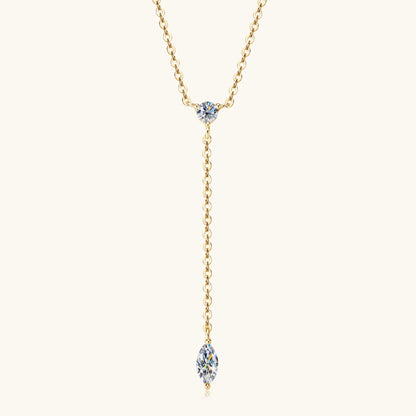 0.3 Carat Moissanite Y - Shaped 925 Sterling Silver Necklace - Global Village Kailua Boutique