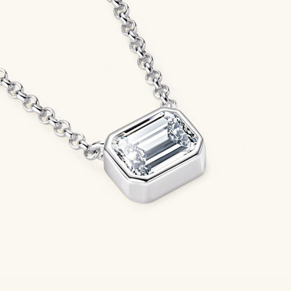 1 Carat Moissanite 925 Sterling Silver Pendant Necklace - Global Village Kailua Boutique