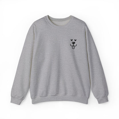 Crewneck Sweatshirt Embroidered All Love Dog