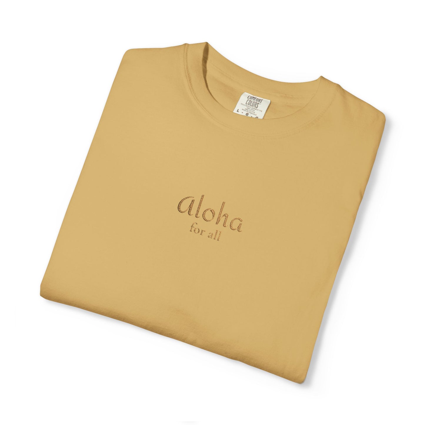 Aloha is for everyone. Our embroidered Comfort Colors tee features an original Aloha for All design on soft, garment-dyed cotton.