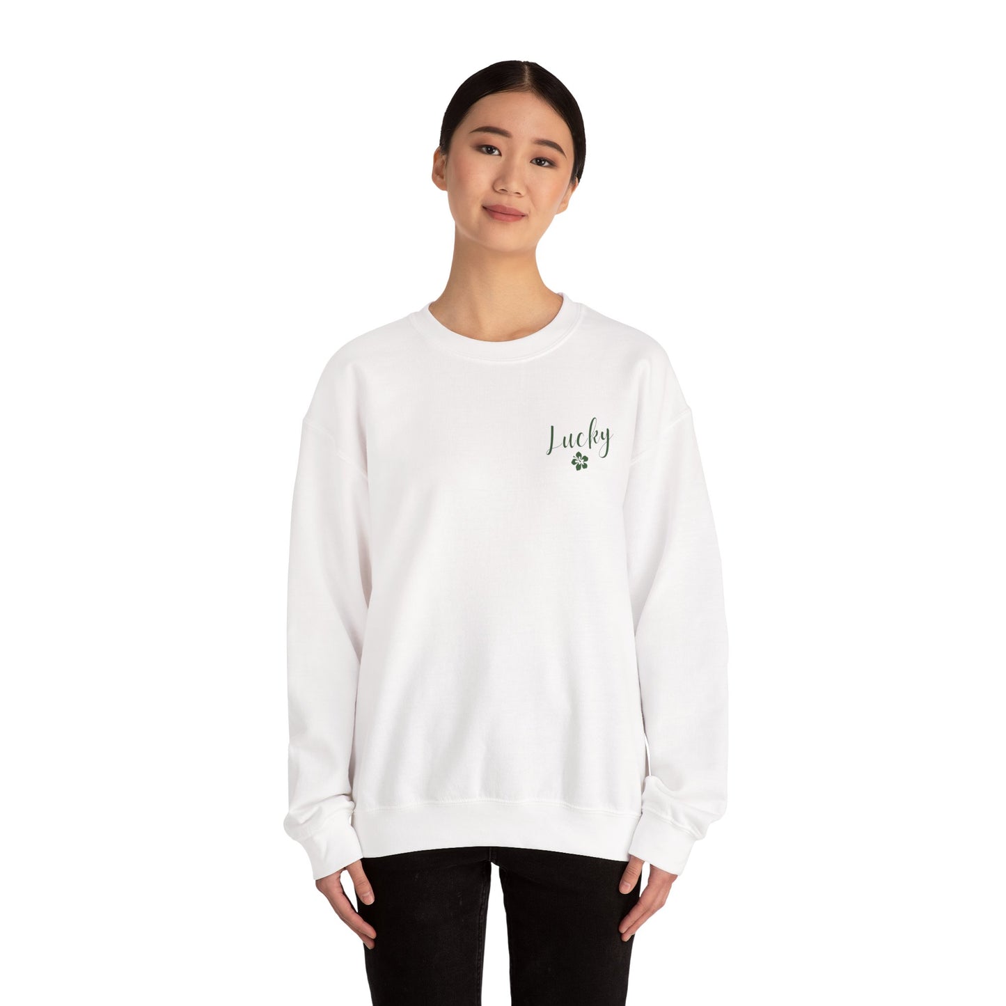 Lucky Hibiscus Stack Unisex Heavy Blend Crewneck Sweatshirt