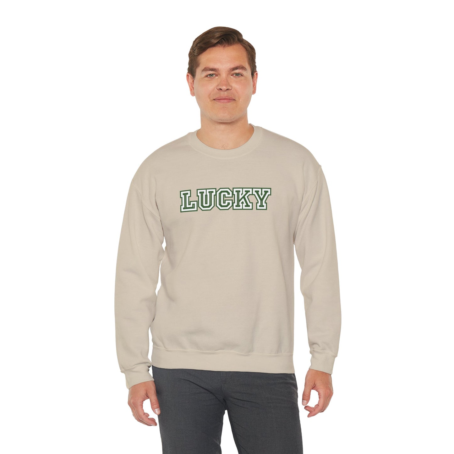 Lucky Varsity Unisex Heavy Blend Crewneck Sweatshirt