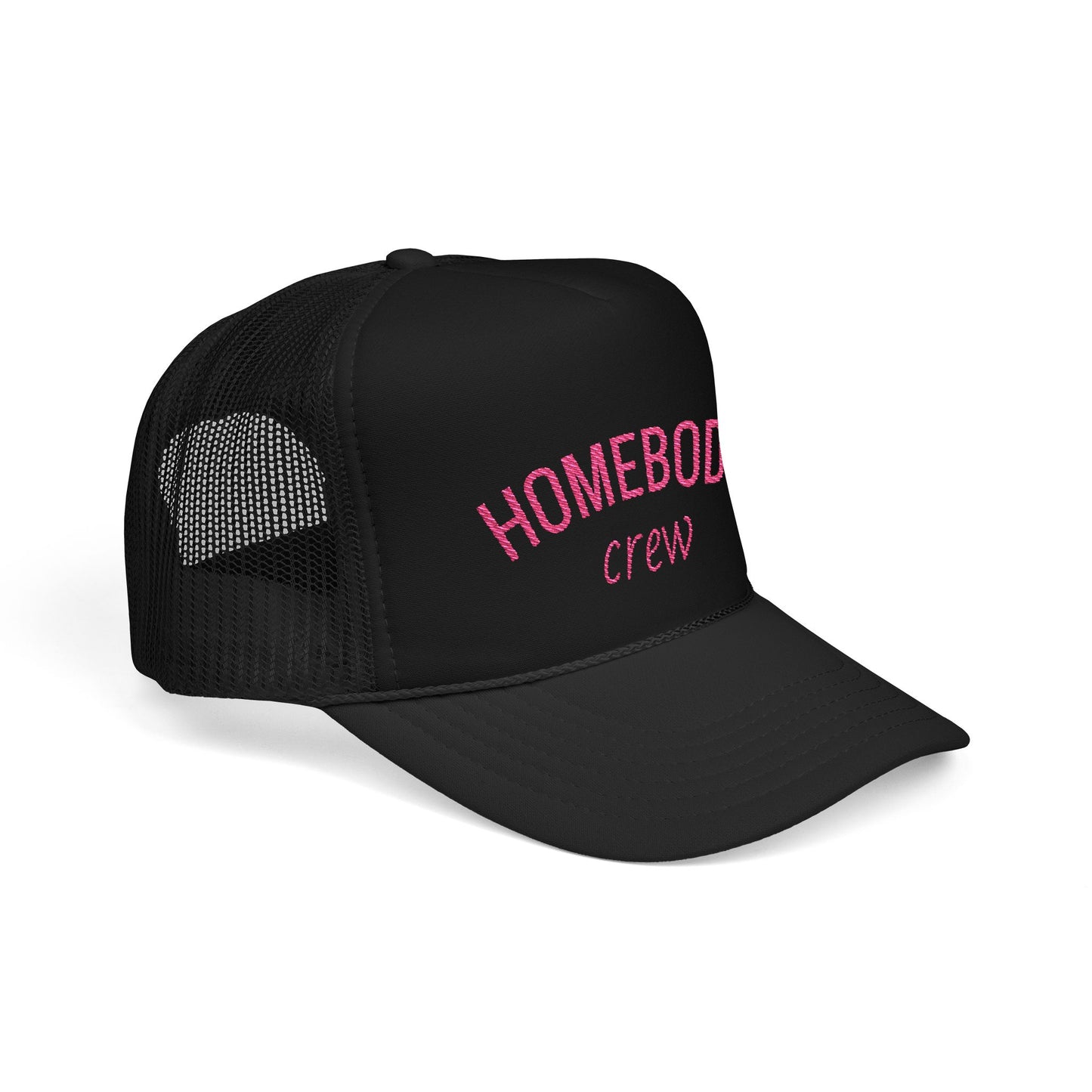 Homebody Crew Trucker Hat – Soft Pink Vibes