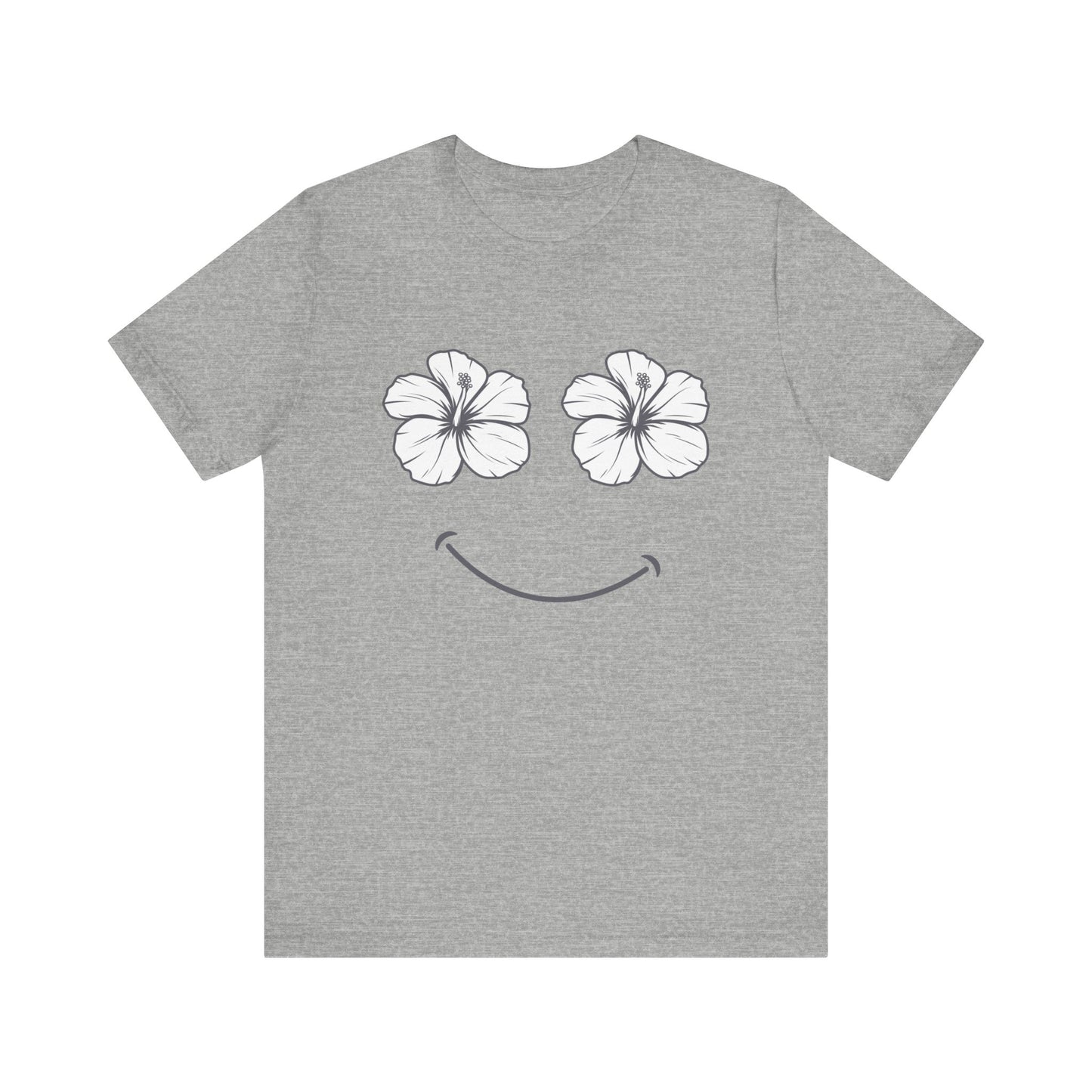 Hibiscus Happy Face Unisex Tee | Hawaii Graphic T-Shirt