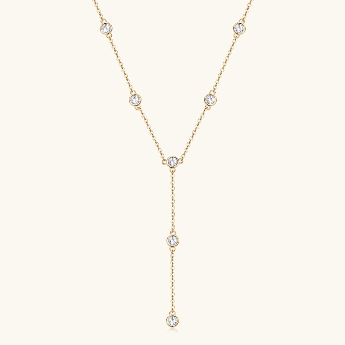 1.1 Carat Y Moissanite 925 Sterling Silver Necklace - Global Village Kailua Boutique