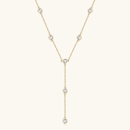 1.1 Carat Y Moissanite 925 Sterling Silver Necklace - Global Village Kailua Boutique