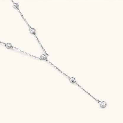 1.1 Carat Y Moissanite 925 Sterling Silver Necklace - Global Village Kailua Boutique