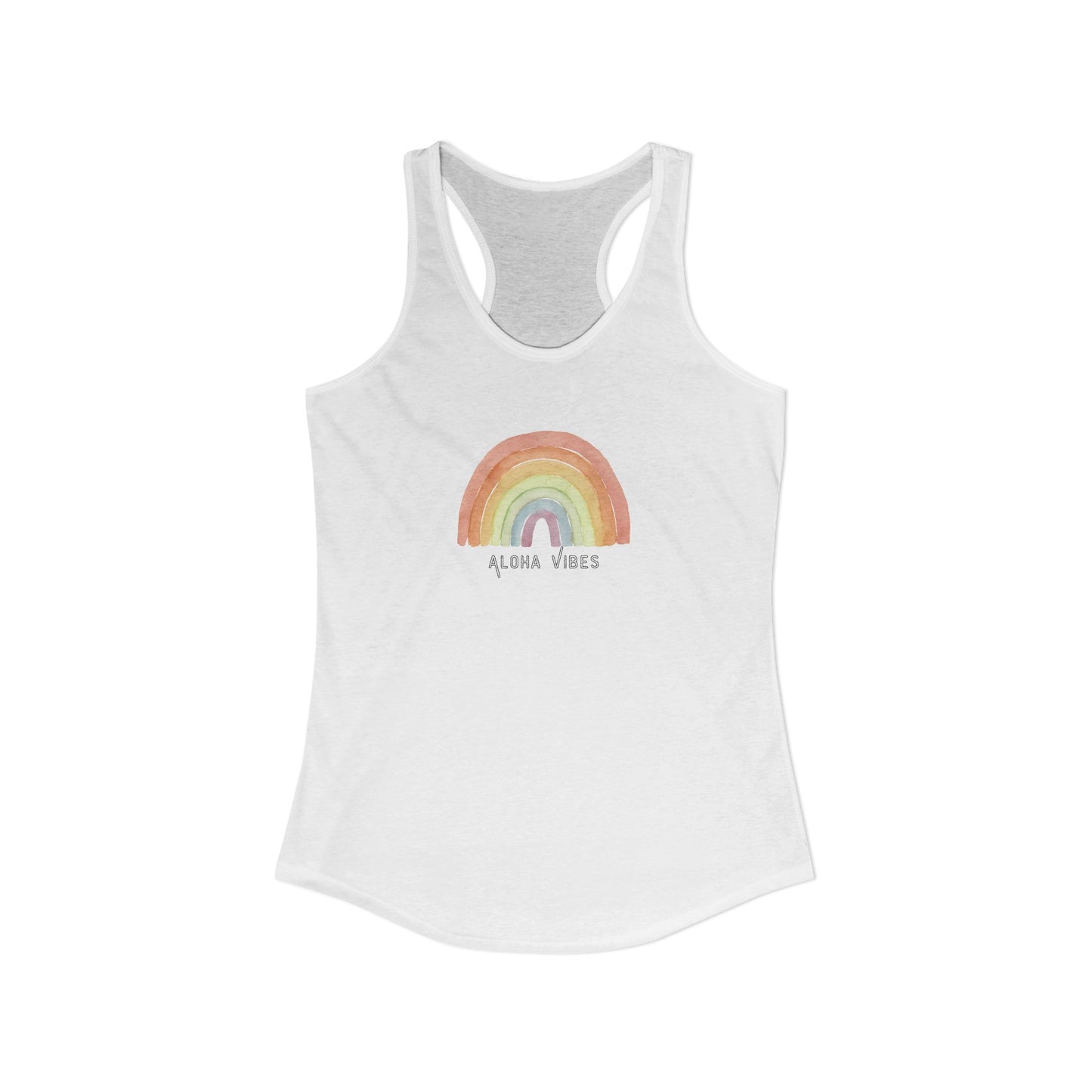 Aloha Vibes Rainbow Racerback Tank
