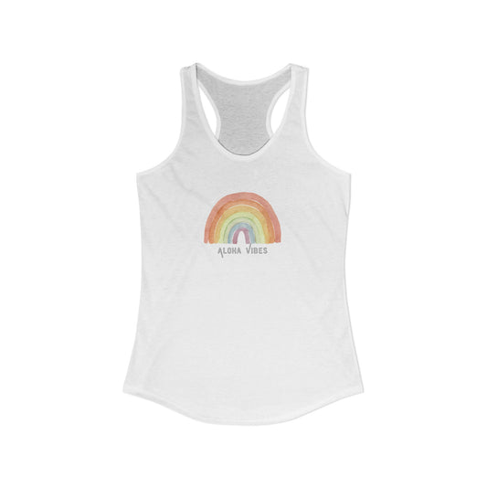 Aloha Vibes Rainbow Racerback Tank