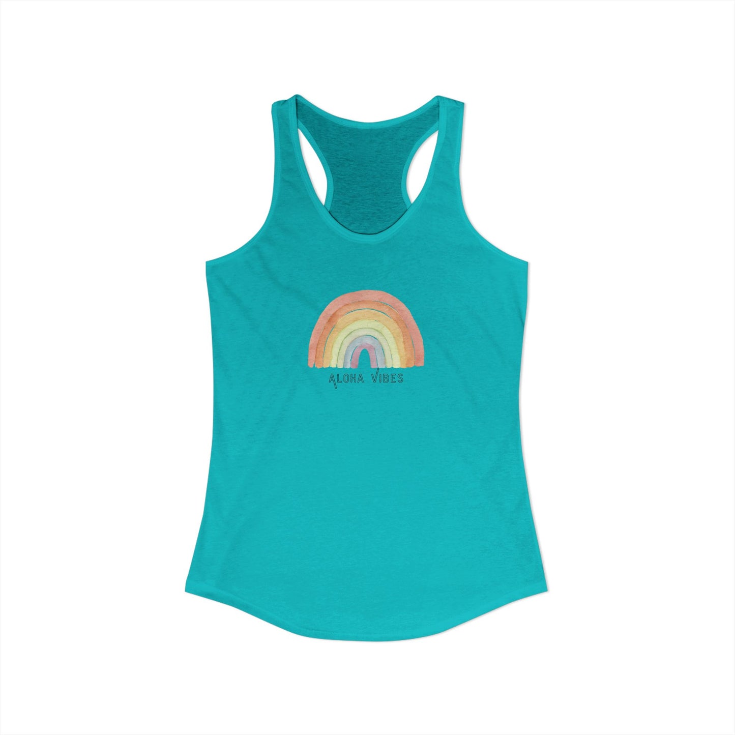 Aloha Vibes Rainbow Racerback Tank
