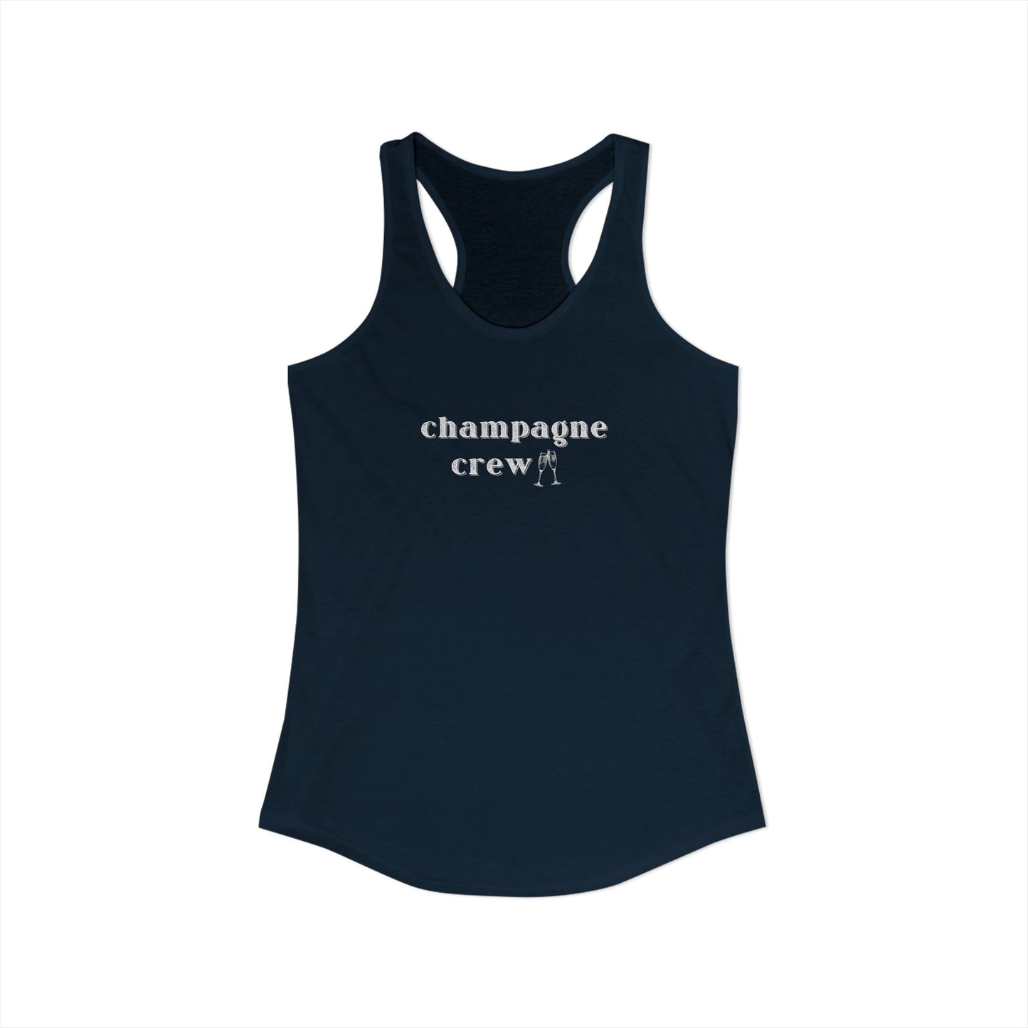 Champagne Crew Racerback Tank – Pop, Fizz, Chill