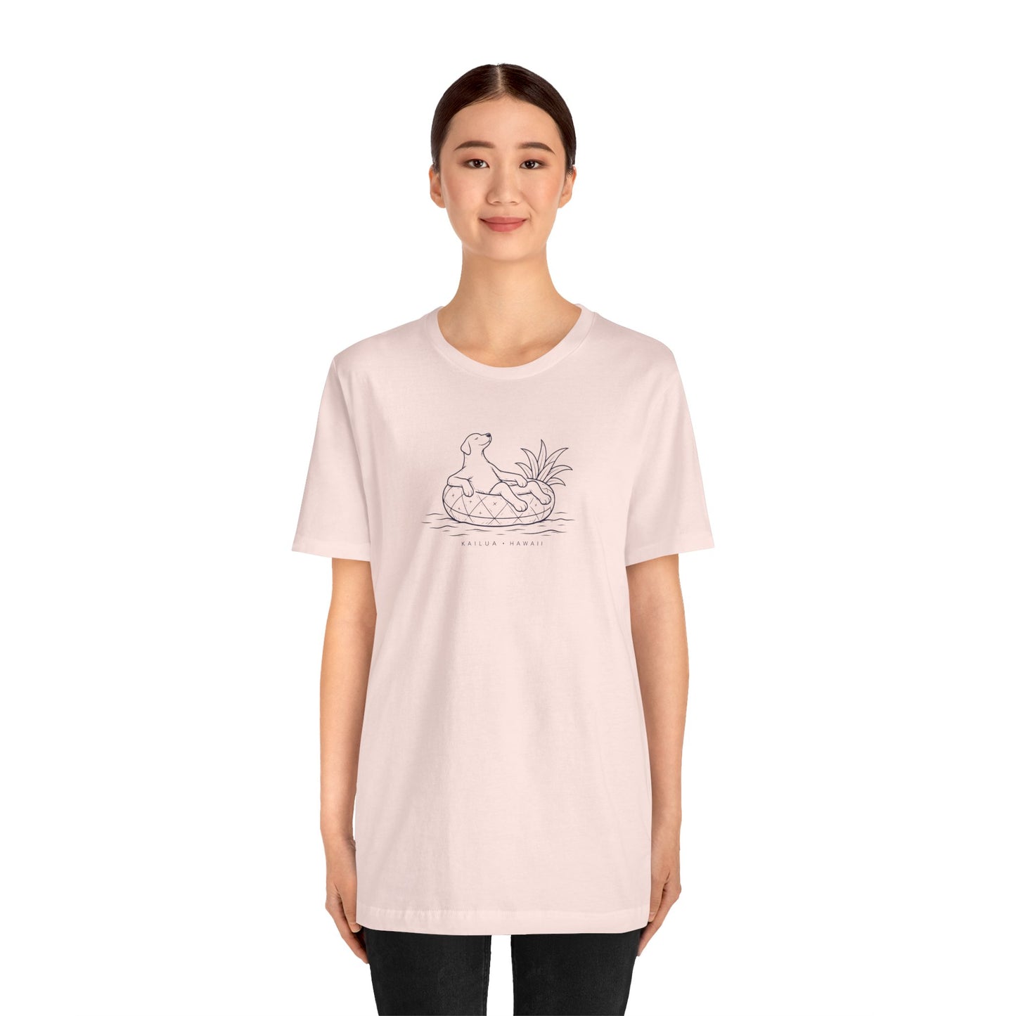 Koa Pineapple Floatie Dog Tee | Coastal Hawaii Tee