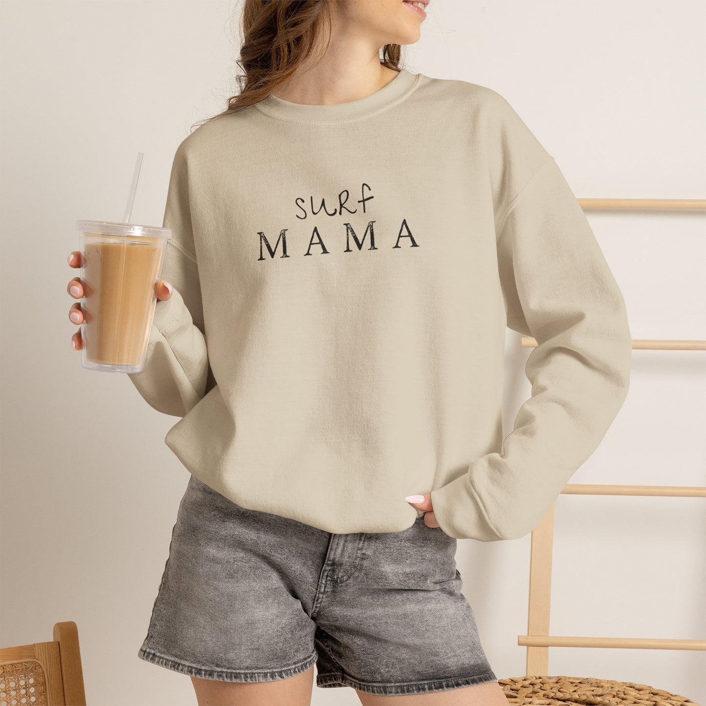 Surf Mama Sweatshirt | Hawaii Beach Graphic Pullover