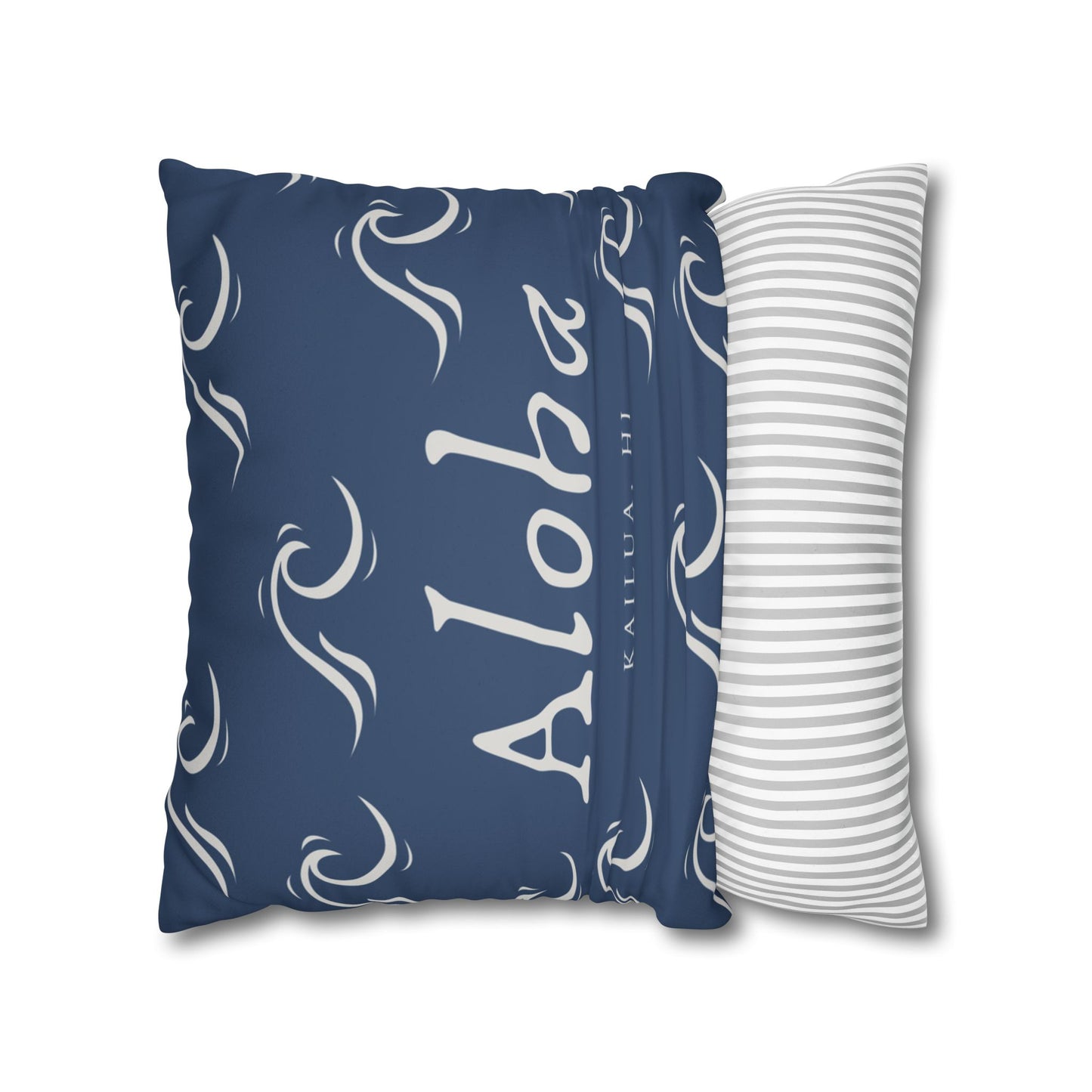 Aloha Wave Faux Suede Throw Pillow Cover | Island-Inspired Accent Pillow