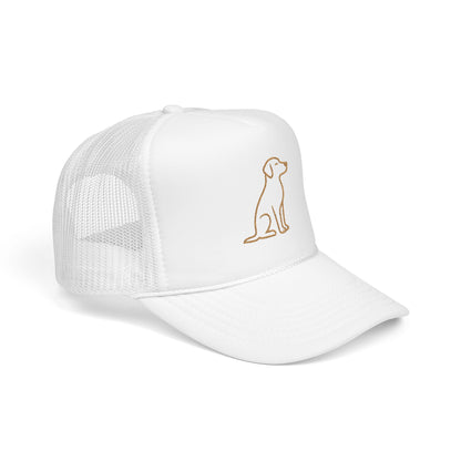 Embroidered Dog Trucker Hat | Minimal Line Art Cap