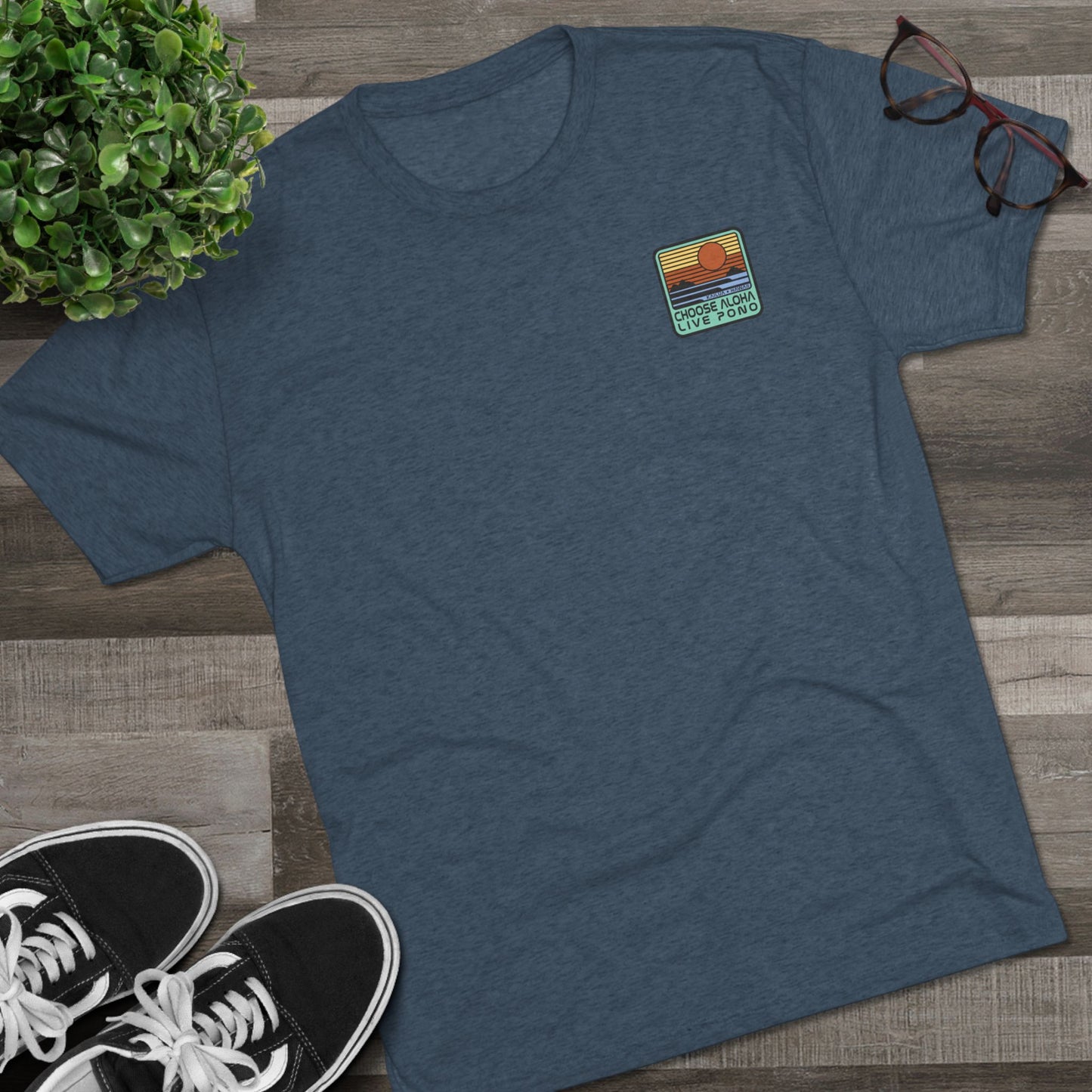 Choose Aloha Live Pono Unisex Triblend Crew Tee